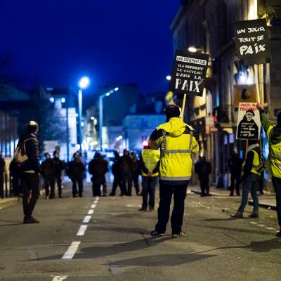 Manifestation gilets jaunes bordeaux 8 decembre 2